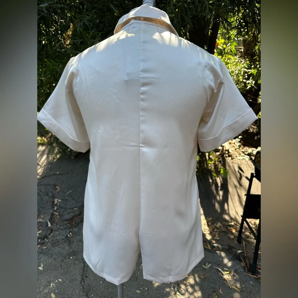 Issey Miyake Archive cream silk button up shirt Size S #luxury #silk - Picture 5 of 7